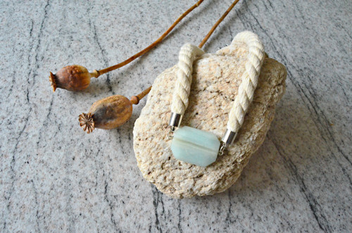 Náhrdelník Silver Rope Line Amazonite — foto 2