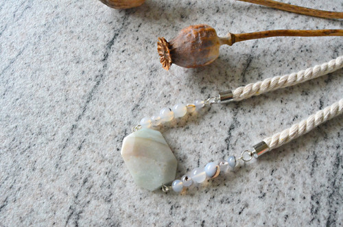 Náhrdelník Silver Rope Amazonite Sardonyx — foto 2