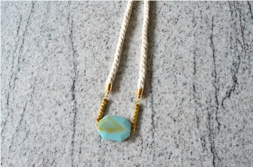 Náhrdelník Gold Rope Amazonite Gold Beads — foto 2