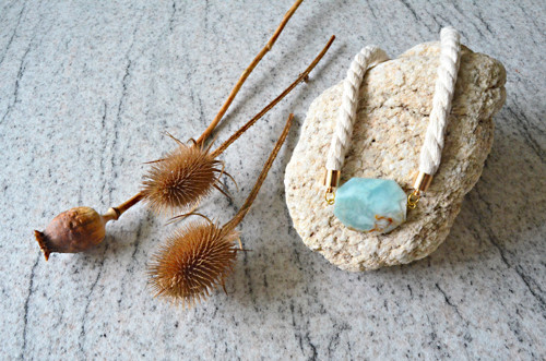 Náhrdelník Gold Rope Amazonite Marble — foto 2