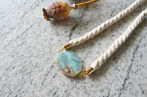 Náhrdelník Gold Rope Amazonite Marble — foto 3