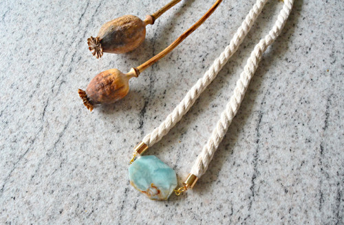 Náhrdelník Gold Rope Amazonite Marble — foto 4