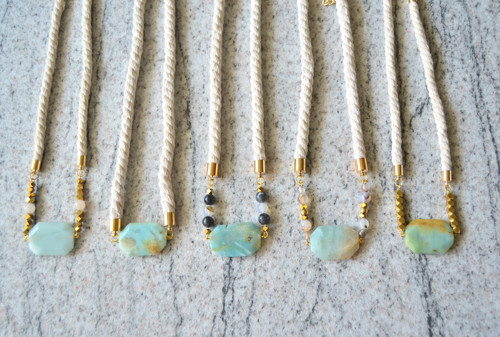 Náhrdelník Gold Rope Amazonite Quartz Beads — foto 3