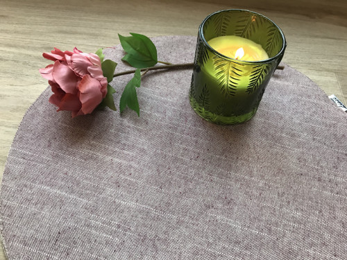 Prostírka kulatá - bordó růže — foto 2
