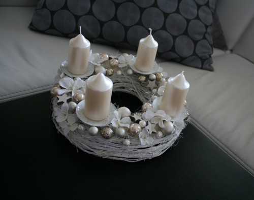 Adventní svícen smetanový — foto 3