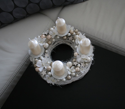 Adventní svícen smetanový — foto 5