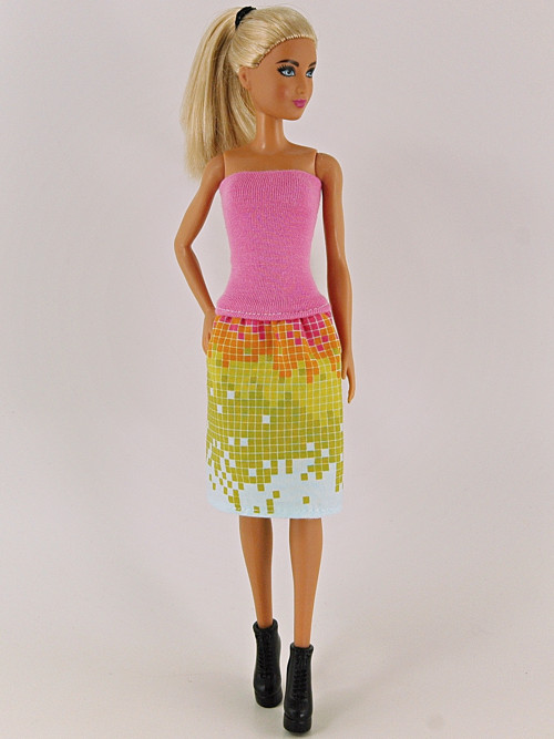 Barbie - Zelenorůžové šaty — foto 2