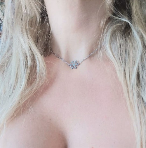 Ocelový náhrdelník*sněhová vločka — foto 4