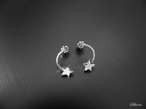 Stříbrné 925 Náraušnice TINY STAR hvězdička — foto 3