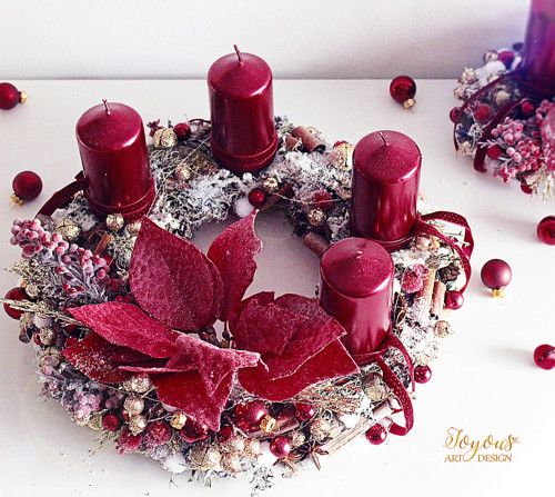 Luxusní rustikální adventní věnec — foto 2