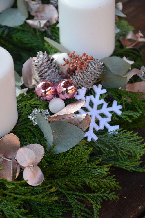 Adventní věnec do růžova — foto 2