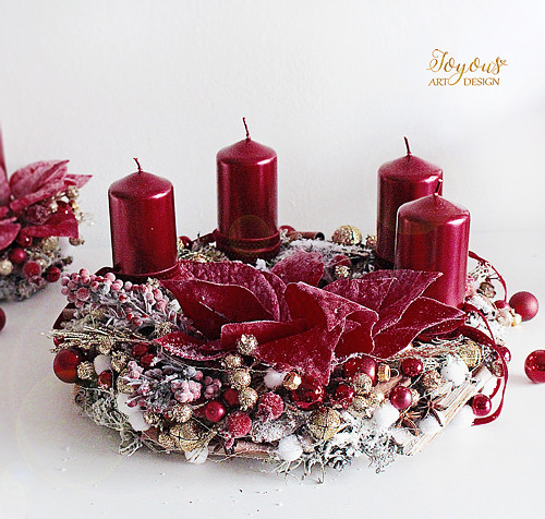 Luxusní rustikální adventní věnec — foto 4