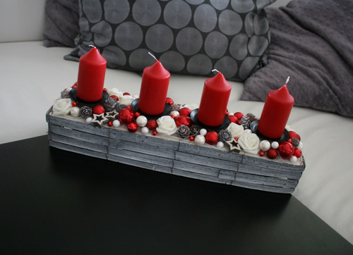 Adventní štola červenobílá — foto 2