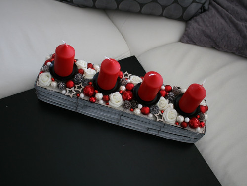 Adventní štola červenobílá — foto 3