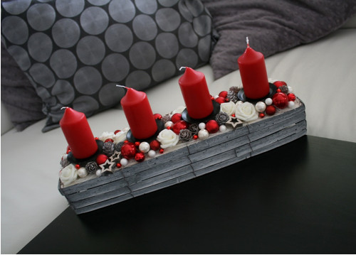 Adventní štola červenobílá — foto 4