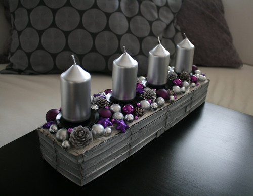 Adventní štola stříbrnofialová — foto 4