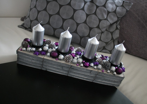 Adventní štola stříbrnofialová — foto 6