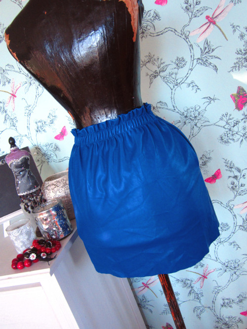 Koženková sukně cobalt blue — foto 4
