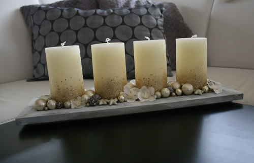 Adventní svícen krémový — foto 3