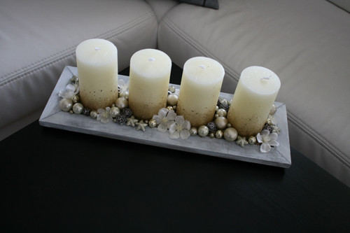 Adventní svícen krémový — foto 4