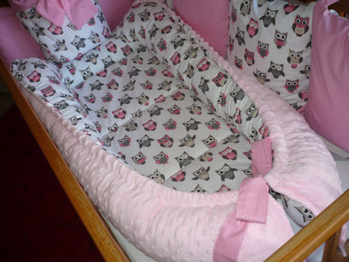 Hnízdečko vel.č 2 sovičky x růžová Minky — foto 2