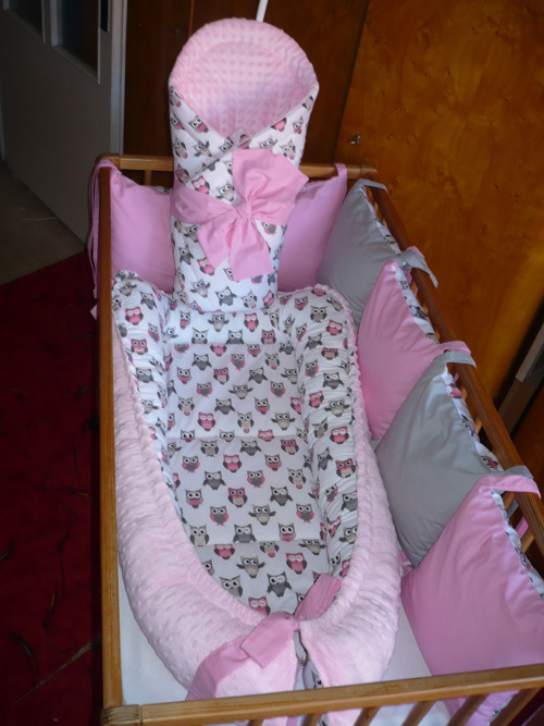 Hnízdečko vel.č 2 sovičky x růžová Minky — foto 4