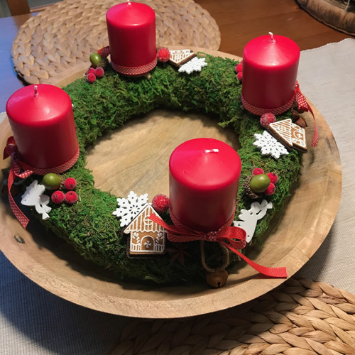 Adventní věnec mechový — foto 3