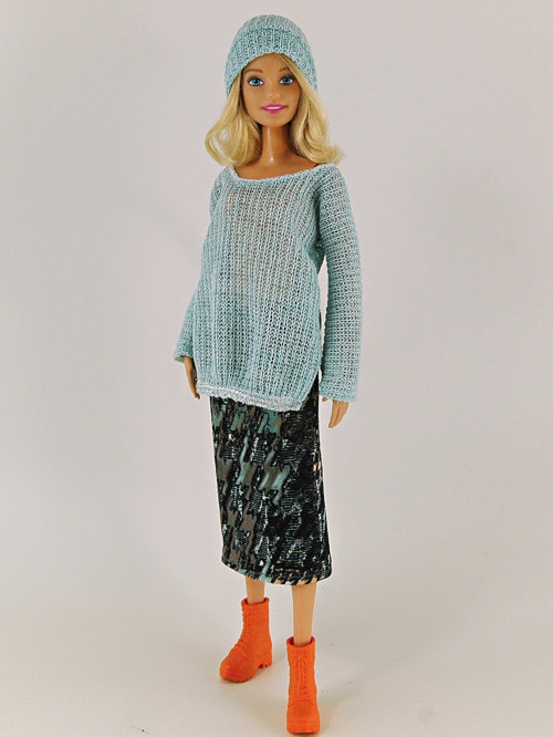 Barbie - Komplet s čepičkou v modré — foto 3