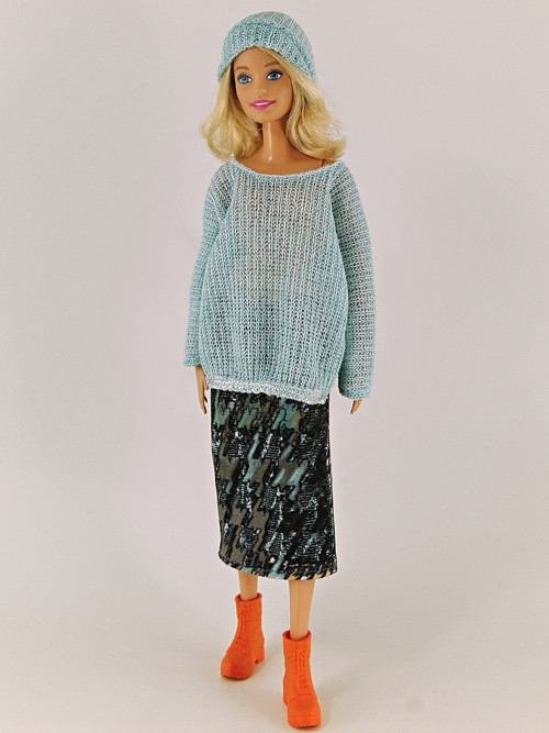 Barbie - Komplet s čepičkou v modré — foto 2
