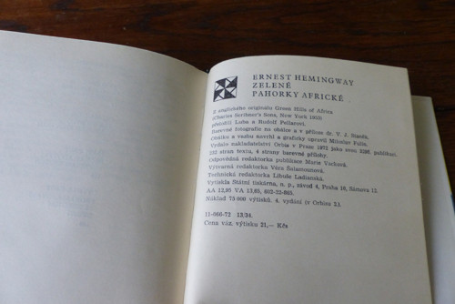 Zelené pahorky africké, E. Hemingway — foto 2