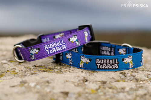 Obojek Russell TERROR modrý — foto 3