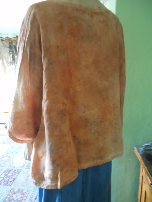 Boho lněná tunika batika, vel.UNI — foto 4