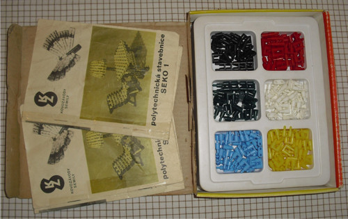 Retro, polytechnická STAVEBNICE SEKO 1, originál — foto 3