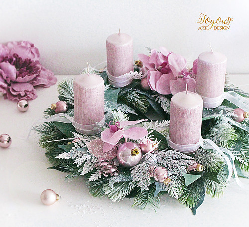 Luxusní rustikální adventní věnec — foto 2