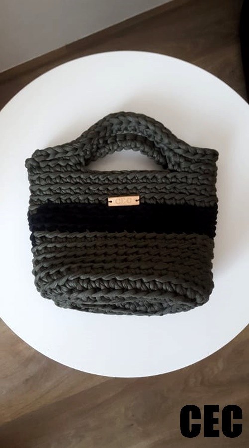 Mini špagátková khaki - do ruky No.1 — foto 3
