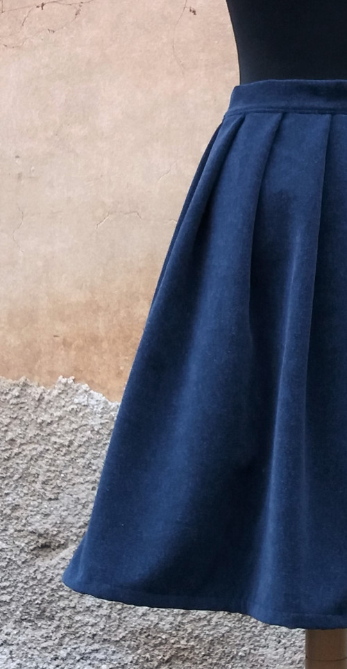 Tmavě Modrá Zimní Sukně - Midi — foto 5