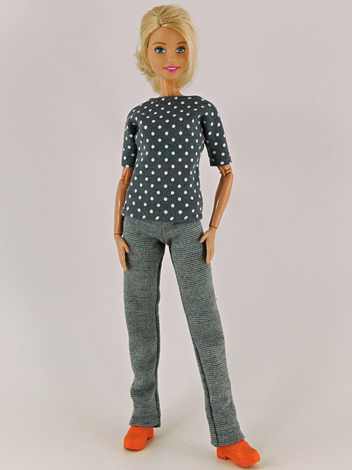 Barbie - Tričko šedobílé — foto 2