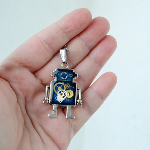 Steampunkový náhrdelník - ROBOT — foto 6
