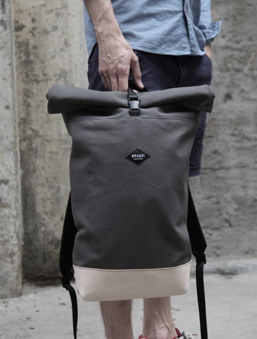 Nepromokavý batoh CANVAS GREY — foto 3