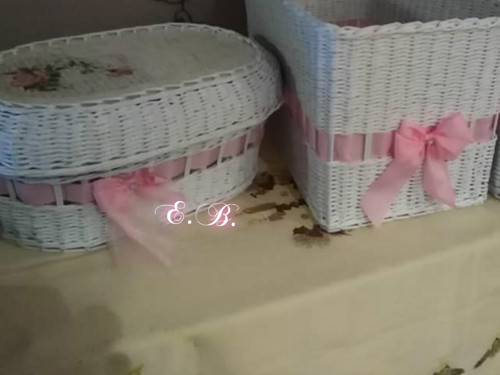 Košíky s růžovou stuhou — foto 2