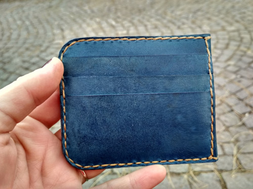 Pánská minimalistická peněženka - modrá — foto 2
