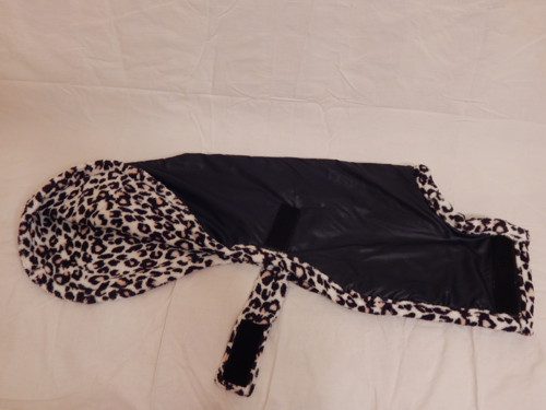 Kabátek černý s leopardím kožíškem — foto 3