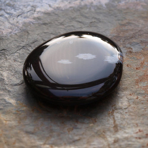 Obsidián vločkový,placka — foto 4