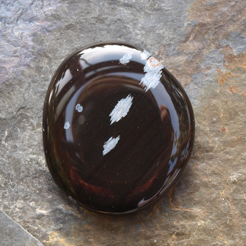 Obsidián vločkový,placka — foto 2