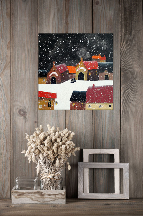 Staročeské městečko - 20x20cm — foto 3