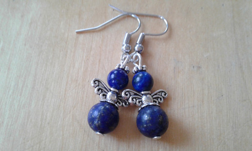 Naušničky lapis lazuli — foto 3