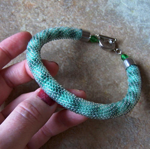 Náramek - ombré green — foto 5