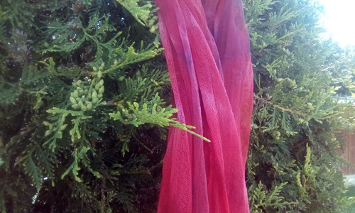 Šála z fáčoviny - bordó — foto 6