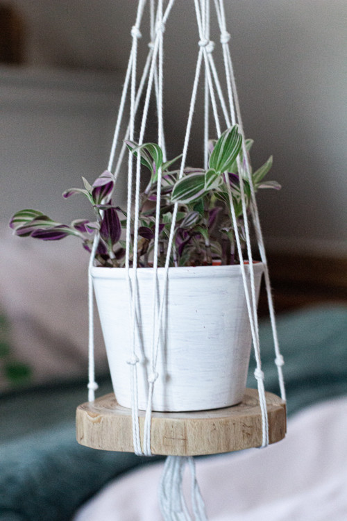 Macramé závěs na květiny — foto 3