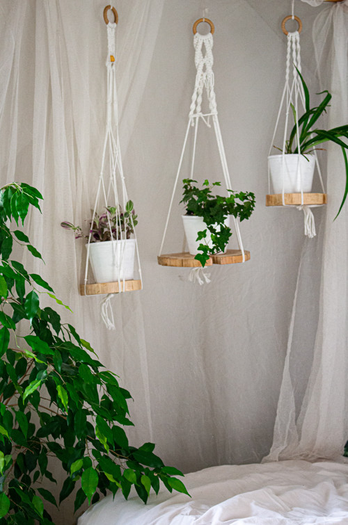 Macramé závěs na květiny — foto 3